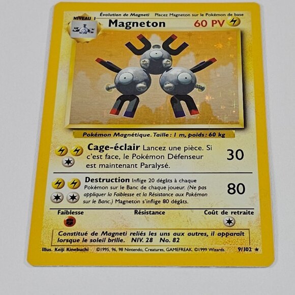Magneton Base Set 9/102 French Holo Rare Pokemon Card - Picture 4 of 8
